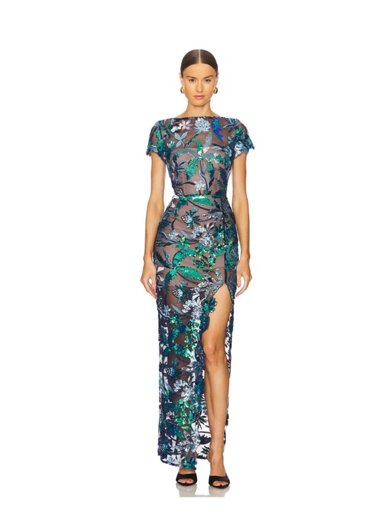 Dresses & Skirts - NWOT Bronx and Banco Zinna Navy Embroidered Gown XS